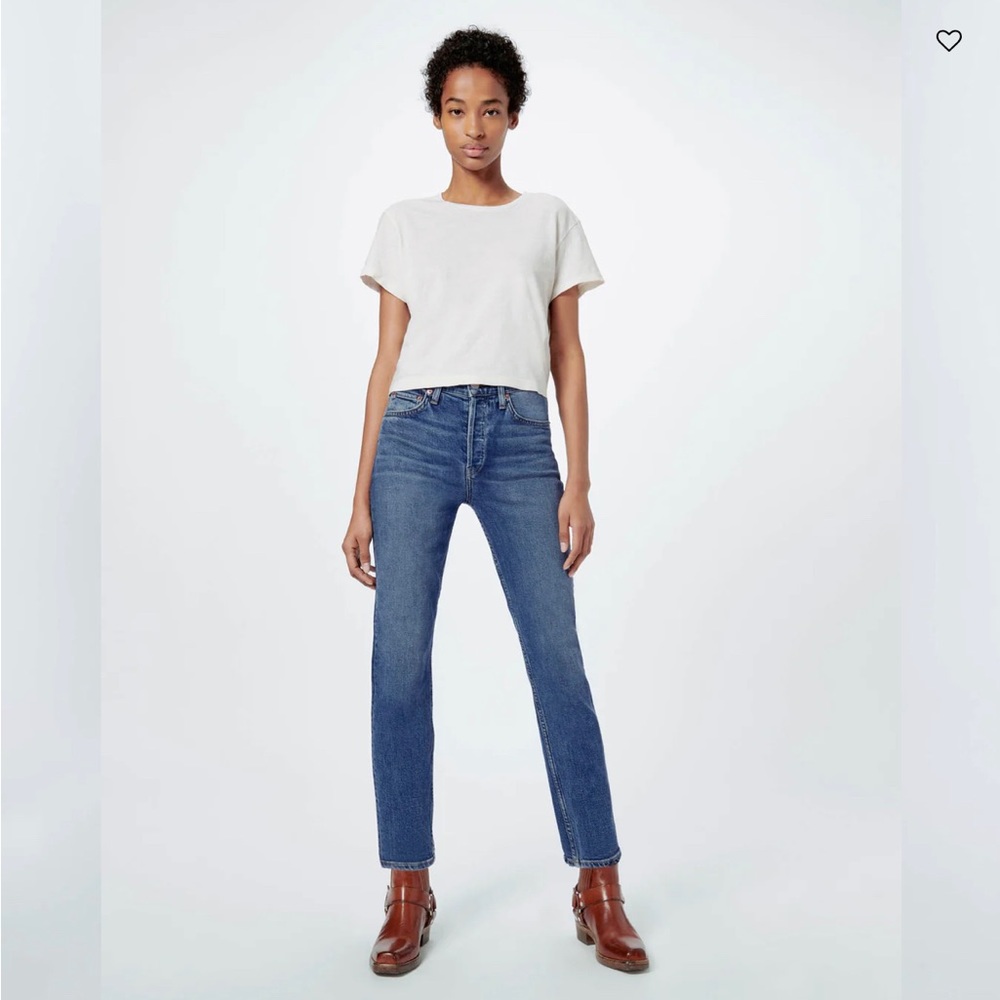Size 23 Re/Done High Rise Ankle Crop